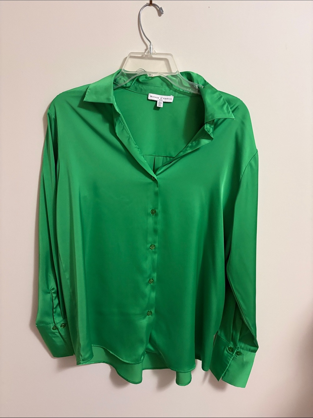Bright Green Button-Down Shirt